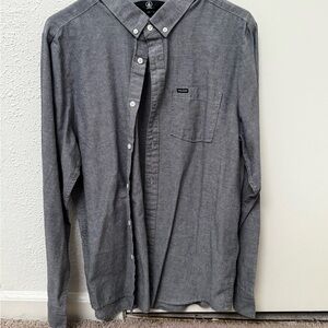 Volcom Men's Gray Button-Up Shirt